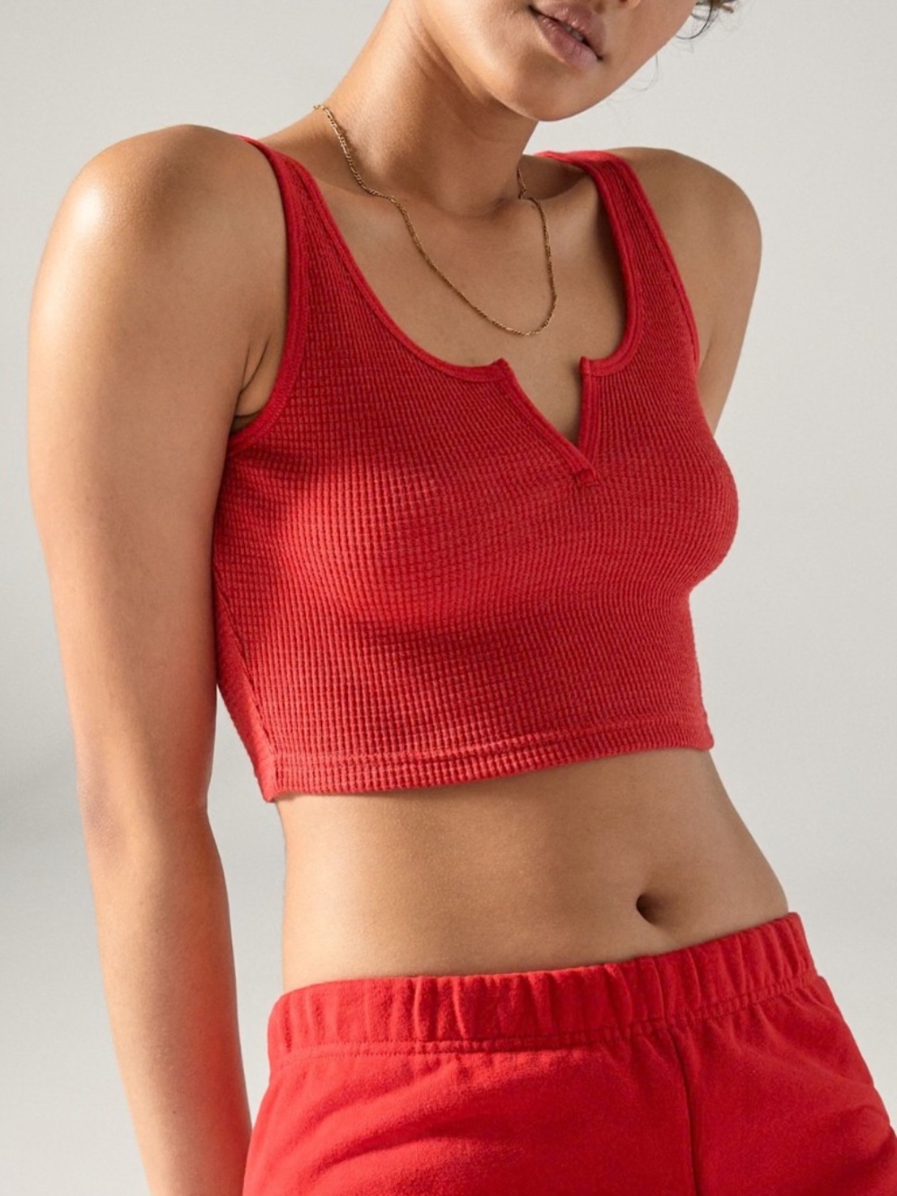Aritzia | TNA | XS | Waffle Notch Cropped Tank